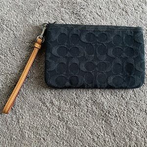 Coach Denim Wristlet
